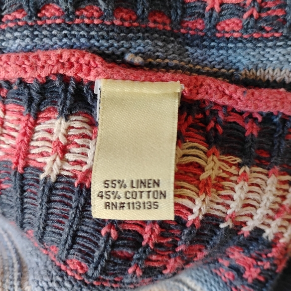 Ruff Hewn Colorful Knit Vest Poncho Boho Festival Style Geometric Aztec Pattern - Picture 15 of 16